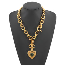 将图像加载到图库查看器中,CHANEL Gripoa CC Logo Necklace Metal color Stone