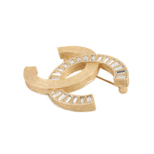 将图像加载到图库查看器中,CHANEL CC Logo Brooch Metal Rhinestone