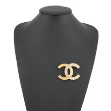 将图像加载到图库查看器中,CHANEL CC Logo Brooch Metal Rhinestone