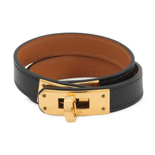 Load image into Gallery viewer, HERMES Kelly Bracelet Size S Black Swift Leather