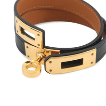 Load image into Gallery viewer, HERMES Kelly Bracelet Size S Black Swift Leather