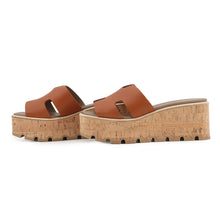将图像加载到图库查看器中,HERMES Eze 30 Sandals Natural Leather cork Size 36