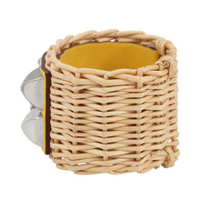 Load image into Gallery viewer, HERMES Medor Picnic Bangle Size T2 Lime Swift Leather Rattan