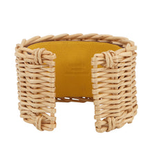 Load image into Gallery viewer, HERMES Medor Picnic Bangle Size T2 Lime Swift Leather Rattan