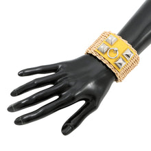 Load image into Gallery viewer, HERMES Medor Picnic Bangle Size T2 Lime Swift Leather Rattan