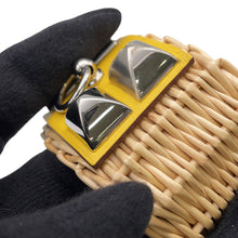 Load image into Gallery viewer, HERMES Medor Picnic Bangle Size T2 Lime Swift Leather Rattan