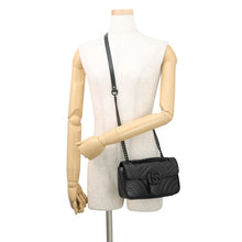 将图像加载到图库查看器中,GUCCI GG Marmont Small Shoulder Bag Black446744 Leather Size Small
