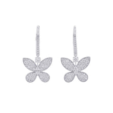 Load image into Gallery viewer, GRAFF Pavé Butterfly Mini Diamond Drop EarringsRGE1167 18K White Gold