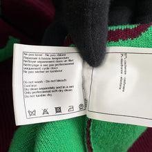 Load image into Gallery viewer, CHANEL CC Logo Knit Sweater Size 38 Bordeaux/GreenP70525 Cashmere 97%, Elastin 3%