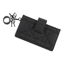 将图像加载到图库查看器中,Dior Lady Dior Jasmine Card Case BlackS0074OVRB Lambskin
