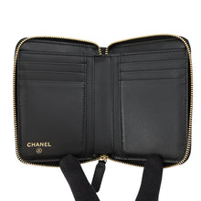 Load image into Gallery viewer, CHANEL Matelasse Round Zip Wallet BlackAP5016 Caviar Leather