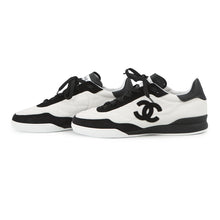 Load image into Gallery viewer, CHANEL CC Logo Sneakers Black/WhiteG47274 Leather suede Size 38