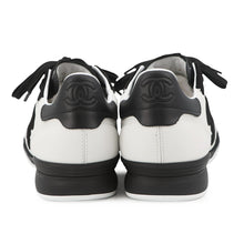 Load image into Gallery viewer, CHANEL CC Logo Sneakers Black/WhiteG47274 Leather suede Size 38