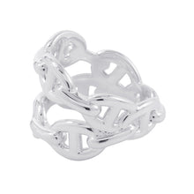 Load image into Gallery viewer, HERMES Chaine d'Ancre Double Row Ring Size 52/#12 SV925