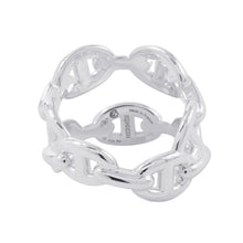 Load image into Gallery viewer, HERMES Chaine d'Ancre Double Row Ring Size 52/#12 SV925