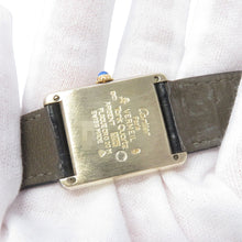 将图像加载到图库查看器中,CARTIER Must tank LM H30.5mm×W23mm Gold Plated Leather Ivory Dial366001
