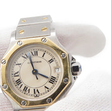 将图像加载到图库查看器中,CARTIER Santos Octagon SM W25mm Stainless Steel K18YG Ivory DialW2001683