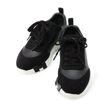 Load image into Gallery viewer, HERMES Bounce Sneakers Black/White Suede leather Size 37