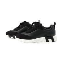 Load image into Gallery viewer, HERMES Bounce Sneakers Black/White Suede leather Size 37