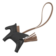 将图像加载到图库查看器中,HERMES Rodeo Pegasus Black/Etoupe Lambskin Size PM