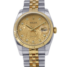 Load image into Gallery viewer, ROLEX Datejust W36mm Stainless Steel K18YG Champagne Dial116233G