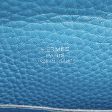 将图像加载到图库查看器中,HERMES Videpoches Shoulder Bag New Blue Jean Togo Leather