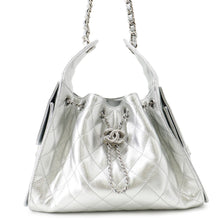 将图像加载到图库查看器中,CHANEL CHANEL25 ChainShoulder Bag SilverAS5293 Caviar Leather Size Small