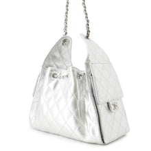 将图像加载到图库查看器中,CHANEL CHANEL25 ChainShoulder Bag SilverAS5293 Caviar Leather Size Small