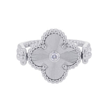 Load image into Gallery viewer, Van Cleef & Arpels Vintage Alhambra Reversible Ring Size 52/#12VCARPGV300 18K White Gold