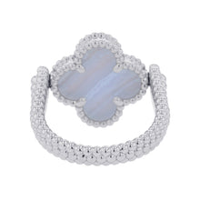 Load image into Gallery viewer, Van Cleef & Arpels Vintage Alhambra Reversible Ring Size 52/#12VCARPGV300 18K White Gold