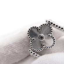 Load image into Gallery viewer, Van Cleef & Arpels Vintage Alhambra Reversible Ring Size 52/#12VCARPGV300 18K White Gold