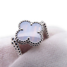 Load image into Gallery viewer, Van Cleef & Arpels Vintage Alhambra Reversible Ring Size 52/#12VCARPGV300 18K White Gold