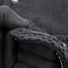 Load image into Gallery viewer, CHANEL CamelliaButton Collarless Jacket Size 34 BlackP75863 Tweed