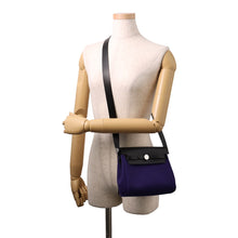 Load image into Gallery viewer, HERMES Herbag zip Purple/BlackH086430CK Toile H Vache Hunter Leather Size Mini