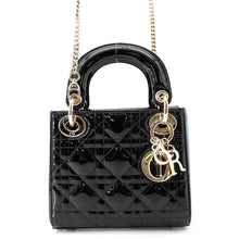 Load image into Gallery viewer, Dior Lady Dior Canage BlackM0505OWCB_M900 Patent Calf Leather Size Mini