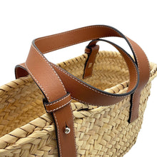 Load image into Gallery viewer, LOEWE Basket Bag Natural/Brown327.02.S93 Raffia Leather
