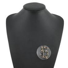 将图像加载到图库查看器中,CHANEL NO.5 Brooch Black Leather Gold Plated