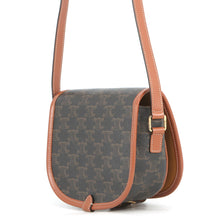 将图像加载到图库查看器中,CELINE Falco Shoulder Bag Tan191502 PVC Calf Leather Size Medium