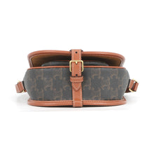 将图像加载到图库查看器中,CELINE Falco Shoulder Bag Tan191502 PVC Calf Leather Size Medium