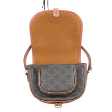 将图像加载到图库查看器中,CELINE Falco Shoulder Bag Tan191502 PVC Calf Leather Size Medium