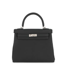 将图像加载到图库查看器中,HERMES Kelly Retourne Black Togo Leather Size 25