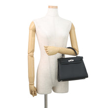 将图像加载到图库查看器中,HERMES Kelly Retourne Black Togo Leather Size 25