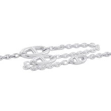 将图像加载到图库查看器中,HERMES Chaine d'Ancre Farandole Necklace Size 80 SV925