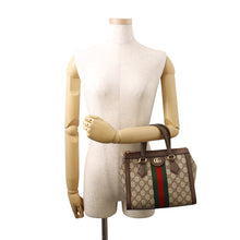 Load image into Gallery viewer, GUCCI Ophidia Small Tote Bag Beige/Brown547551 GG Supreme Leather Size Small