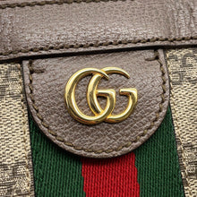 Load image into Gallery viewer, GUCCI Ophidia Small Tote Bag Beige/Brown547551 GG Supreme Leather Size Small
