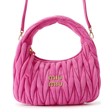 将图像加载到图库查看器中,MIUMIU Wonder Hobo Bag Pink5BC125 suede