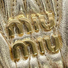 将图像加载到图库查看器中,MIUMIU Materasse Shoulder Bag Gold5NR018 Leather