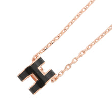 将图像加载到图库查看器中,HERMES Pop Ash Necklace Size Mini Black Gold Plated Lacquer