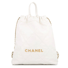 Load image into Gallery viewer, CHANEL CHANEL22 Backpack WhiteAS3859 Shiny Calf Leather Size Small