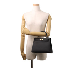 将图像加载到图库查看器中,HERMES Kelly Sellier Black Epsom Size 25